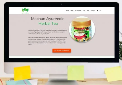 Web Design for Ayurvedic Herbal Tea