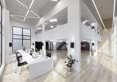 Office interior 3d rendering