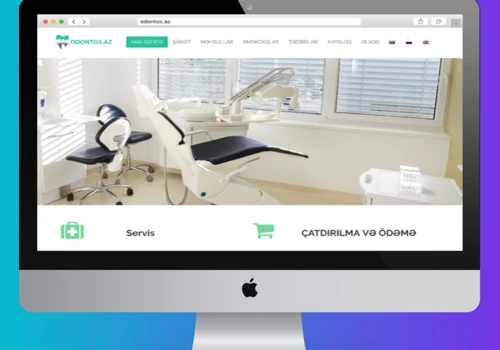Website for Odontos clinic supplies