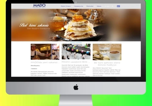 Website for Mado restaurans chain