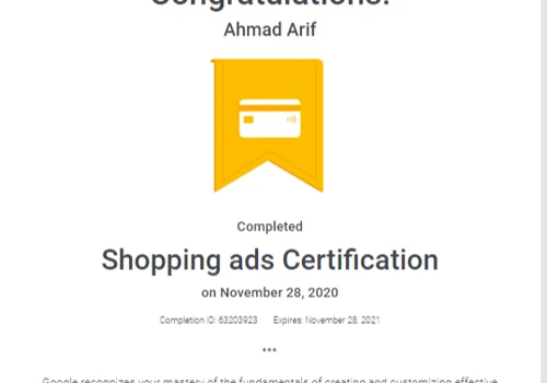 Google Shopping Ads Certified