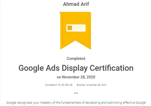 Google Ad Display Certified