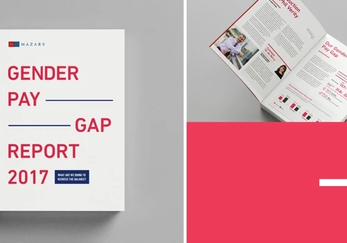 Annual report design for Mazars