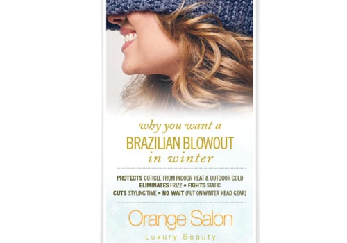 Orange Salon Glass Door Poster