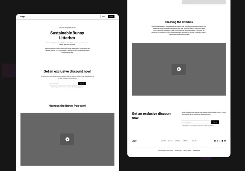 Design a landing page for Lavieloo