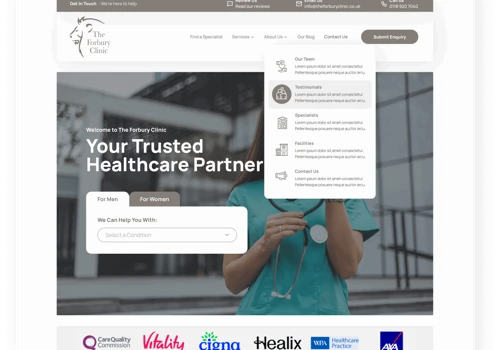The Forbury Clinic Website
