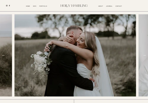Beautiful Organic Wedding Photography Website