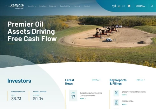 Surge Energy Website