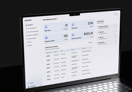 Blugency – Service SaaS Platform Website Design