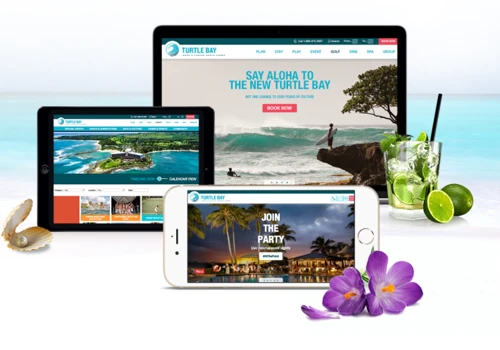 Web, Mobile and UX/UI Design for Turtle Bay Resort