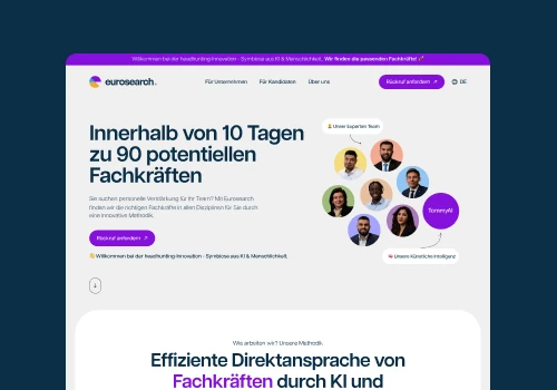 Webflow website for AI-enhanced recruitment agency