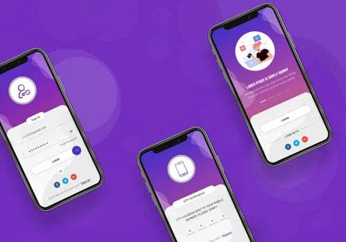 Mobile app Login & Signup UI