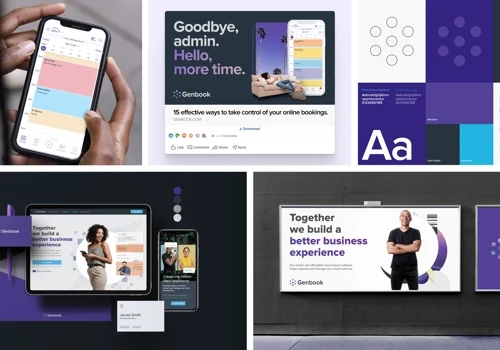 Genbook rebrand with new logo and branding