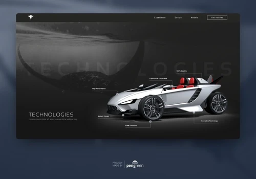 Website for an Electric Vehicle Start-Up