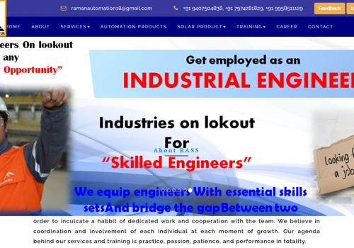 Website development for RAMAN AUTOMATION & SOLAR S