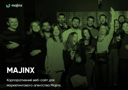 Corporate website for marketing agency Majinx