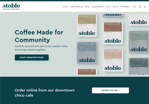 Shopify Website For Stoble Coffee