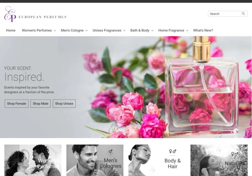 Magento ecommerce store for European Perfumes