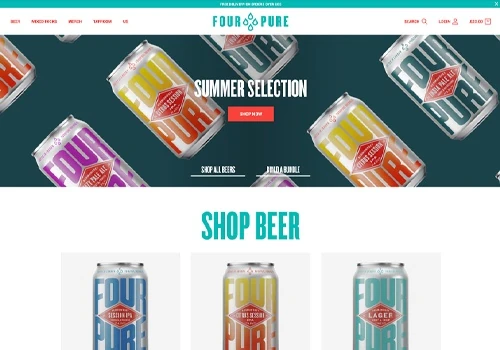 Fourpure Beer Shopify Shop for Craft Beer