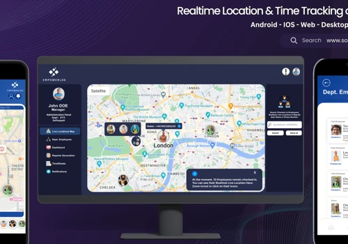 Realtime Location & Time Tracking of Employees