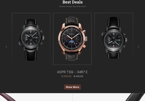 eCommerce Watch Landing Page Design