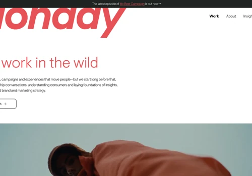 Statamic website for Monday Creative