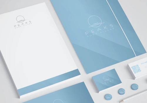 Peaks Surf Resort Stationary and Business card