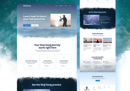 Wuji Gong UI/UX website design