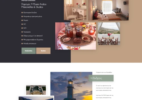 Web Design 0f 9 Muses Andros