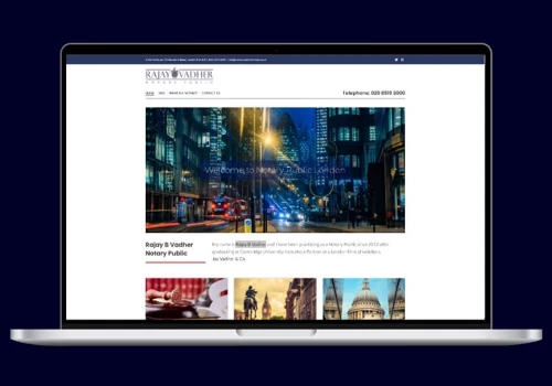 Notary Public London Web Design