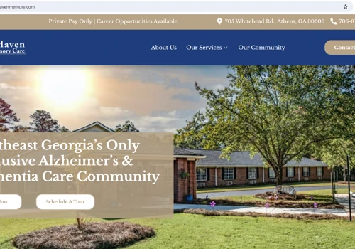 Healthcare Services Memory Care Facility Website
