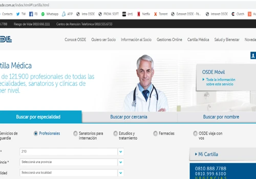 OSDE: Search engine and medical booklet