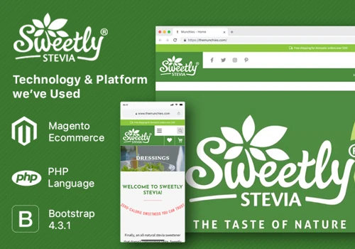 Sweetly Stevia E-Commerce Web