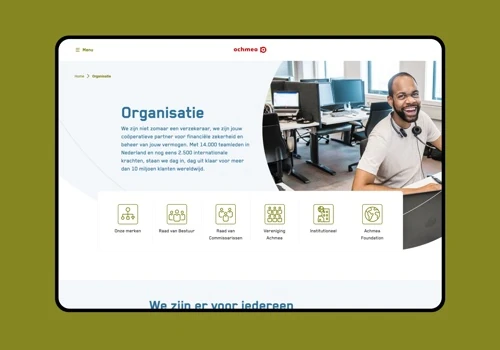 Corporate website Achmea