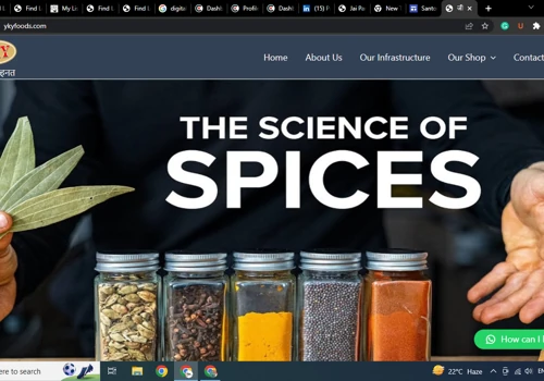 Website Development for Spices Company