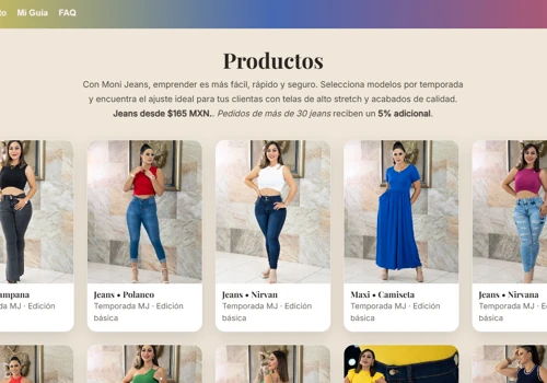 Moni Jeans — Product Showcase Landing Page