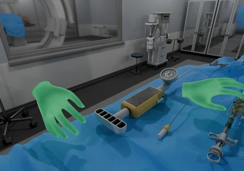 VR coronary angioplasty procedure