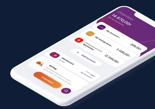 Velvon Germany - A mobile banking interface for the clients of a new bank.