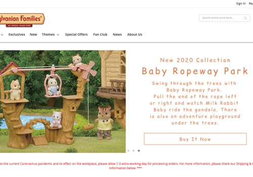 Magento 2 Web Development for Sylvanian Families UK Official Store