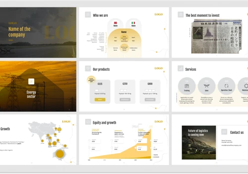 Pitch deck for a startup