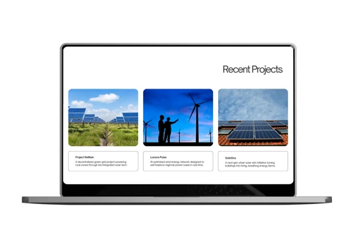 Clean Website Design For Energy Company
