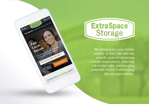 Extra Space Storage's new mobile site design