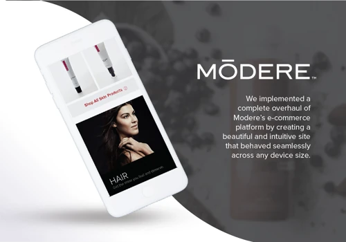 Modere's new website & mobile site