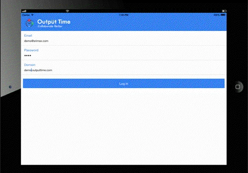 Output Time for iPad