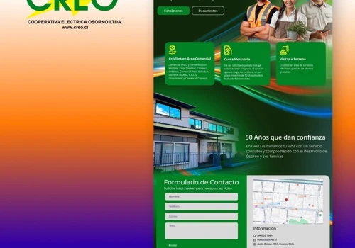 Diseño landing page Cooperativa Eléctrica CREO