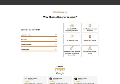 3-page Web Design for Locksmith
