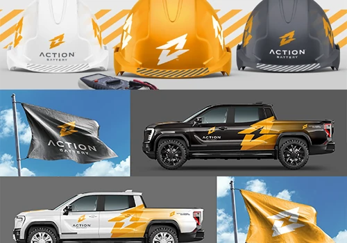Action Battery branding and collateral