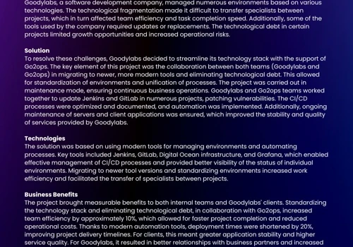 Updating company tech stack and CI/CD