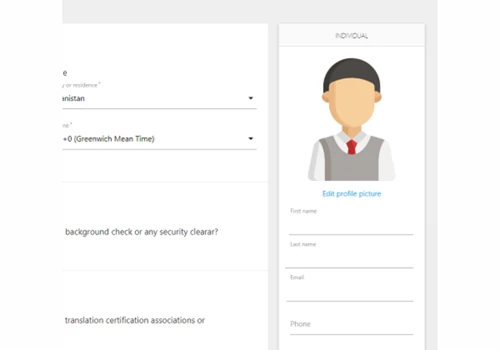 Project management system for a translation agency