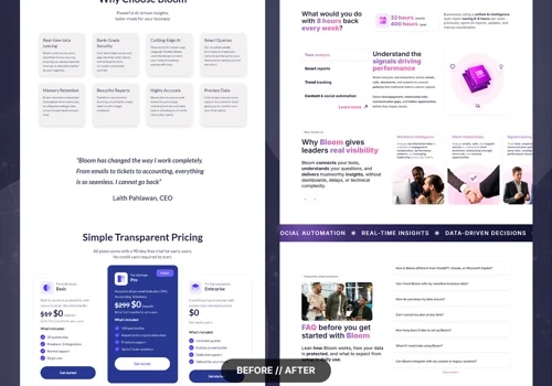 Bloom AI | Website Redesign and Optimization
